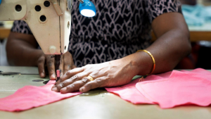 A woman working in a garment factory in Sri Lanka in December 2024. © Amnesty International